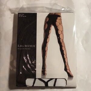 Leg Avenue: Black Hexagon Net Pantyhose​